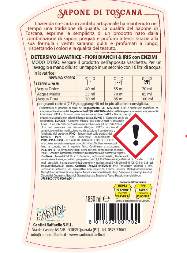 Detersivo lavatrice - Fiori bianchi & Iris