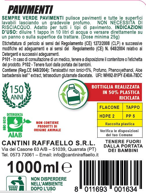 Lavapavimenti concentrato - Bouquet di fiori