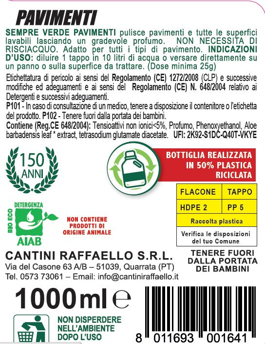 Lavapavimenti concentrato - Profumo di natura
