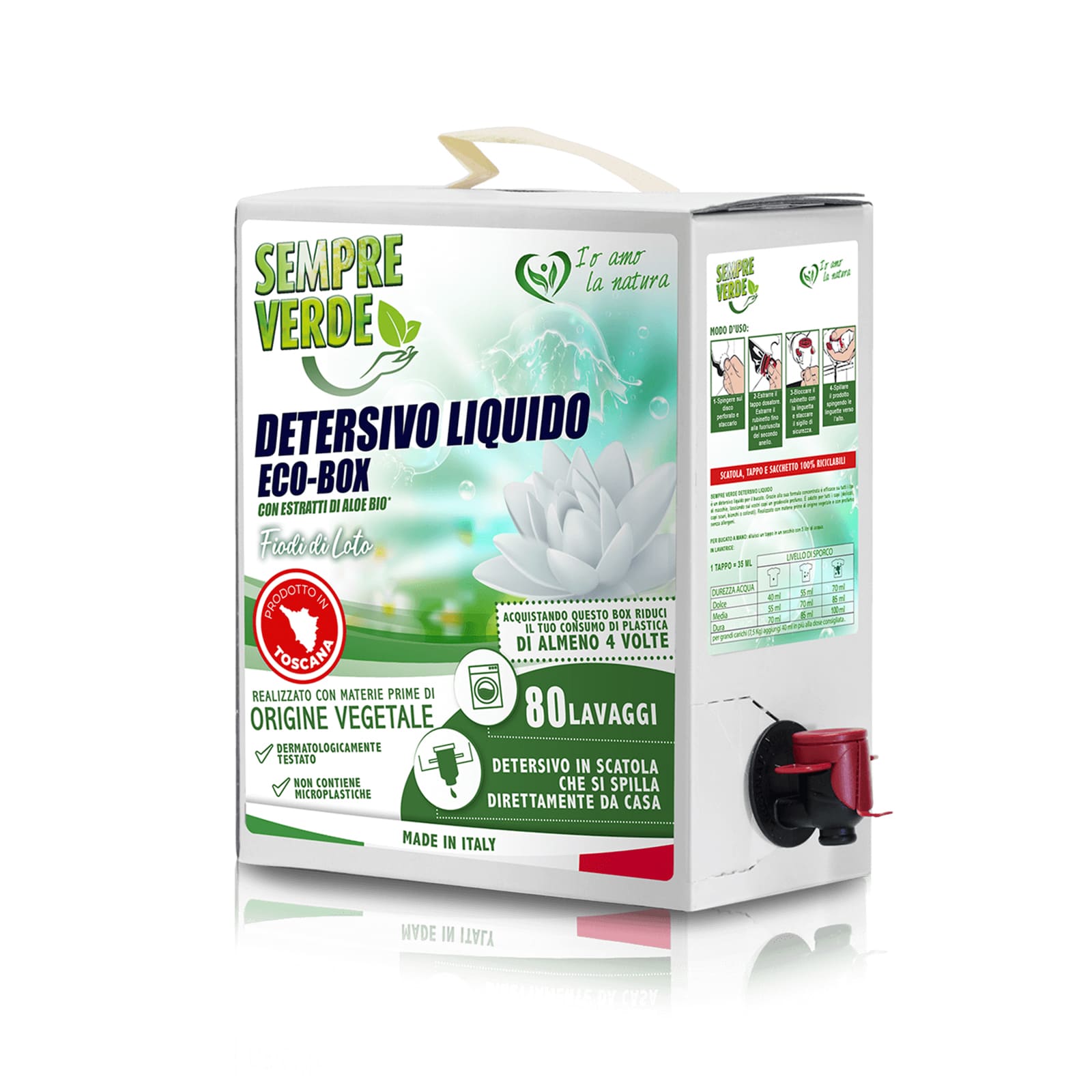 Eco-box washing machine detergent - Lotus flowers