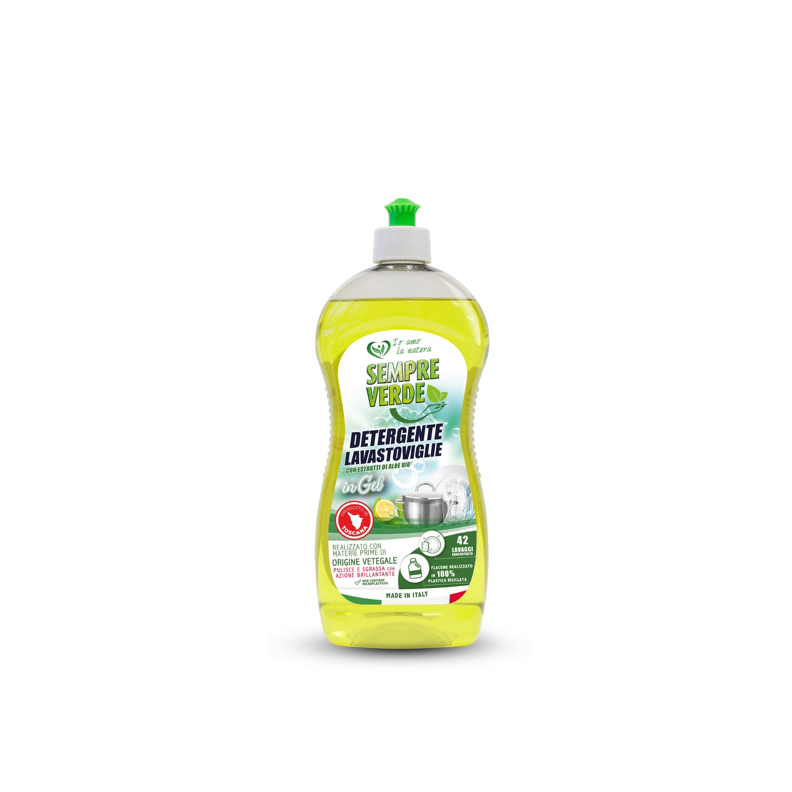 Detergente lavastoviglie in gel Sempreverde - Limone